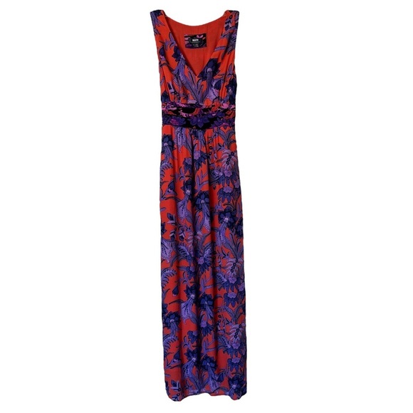 Anthropologie Maeve Macie Floral Maxi Dress Red Purple Sz 0 - Picture 4 of 16